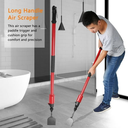 Anauto Long Reach Pneumatic Air Steel Scraper for Removing Floors Glue of Kitchen Bathroom,Air Scraper, Long Handle Air (Best Way To Remove Glue From Concrete Floor)