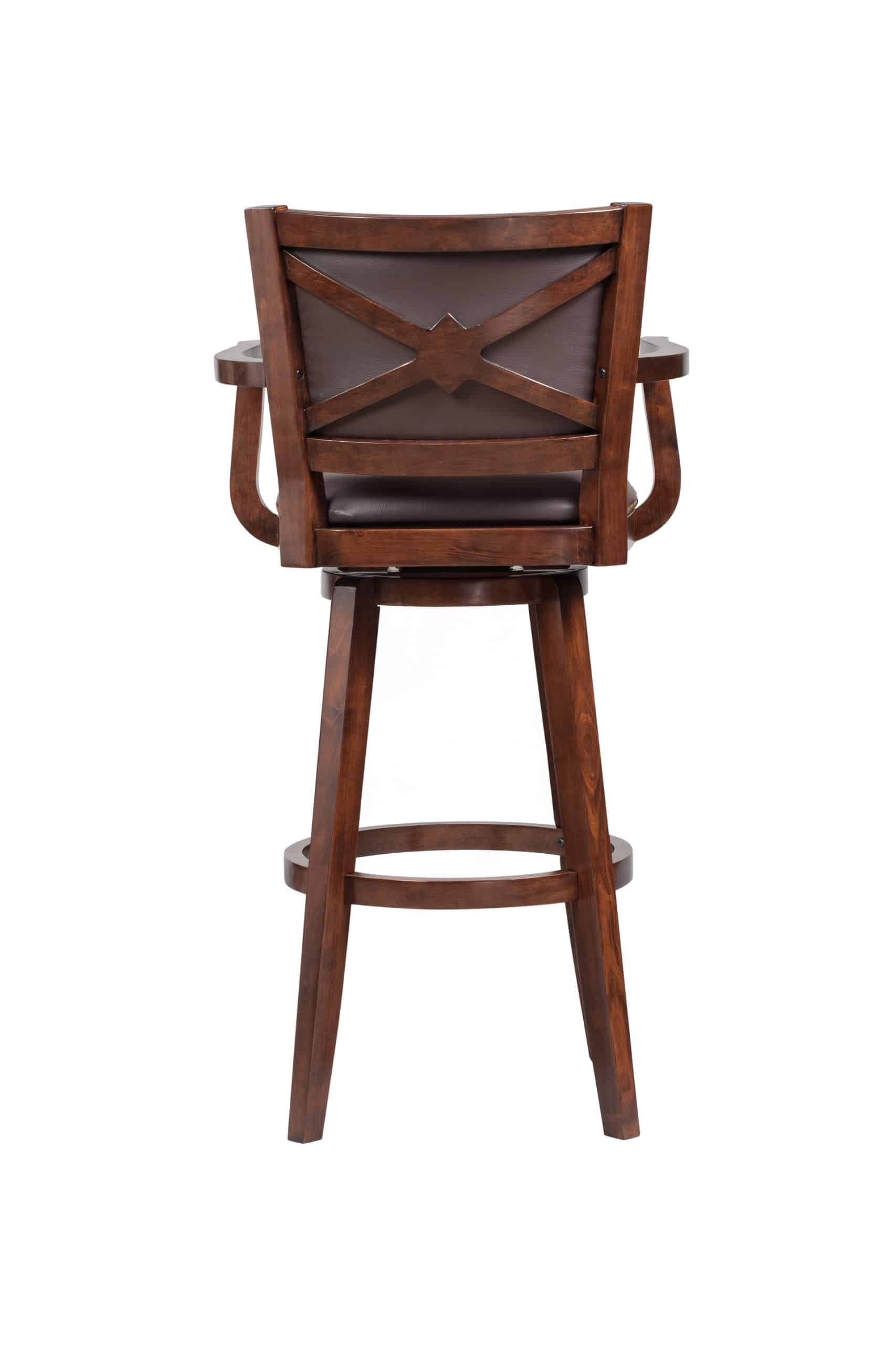 Broadmoor Extra Tall Swivel Bar Stool With Arms - Cappuccino