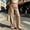 Brown, variant on Women Plaid Tie Detail Elastic High Waist Straight Leg Pants, Side Pockets Loose Daily Casual Long Trousers Red XL(XL)