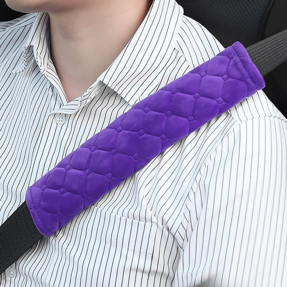 2Pack Car Seat Belt Pads Cover Seat Belt Shoulder Strap Covers Shoulder Pad For Car & Bag Purple
