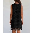 thumbnail image 3 of Vestido BTFBM para mujer, hueco, bordado circular, negro, 3 of 8