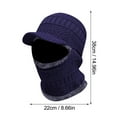 thumbnail image 2 of iHPH7 Winter Accessories for Women Scarves for Women Hat and Scarf Set for Women Gorros De Frio Para Mujeres Hat with Scarf Attached Winter Hats for Women Windproof Scarf Hats A One Size, 2 of 3
