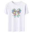 thumbnail image 4 of Easter Shirts for Women Bunny Shirt Cute Floral T-Shirt Funny Rabbit Summer Graphic Tee Casual Tops Spring Holiday Top, 4 of 6
