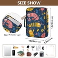 thumbnail image 3 of Haosy Accordion File Organizer Zipper Binder 500 Sheet 6-Tab Expanding File Folder Multi-Pocket 1.2 Inch 3 Ring Cute Hand Drawn Bug, 3 of 7