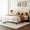 Beige, variant on Bellemave King Size Bed Frame, Velvet Upholstered Platform Bed with Height-Adjustable Headboard, No Box Spring Required, Beige