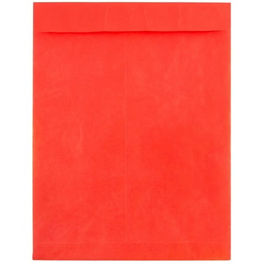 JAM Paper 10 x 13 Tyvek Envelope, Red, 1/Pack