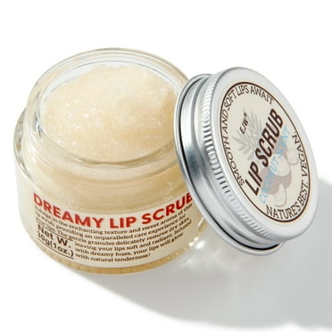 Coconut Lip Scrub 1.05oz - Exfoliating & Moisturizing Lip Treatment for Dry, Chapped Lips