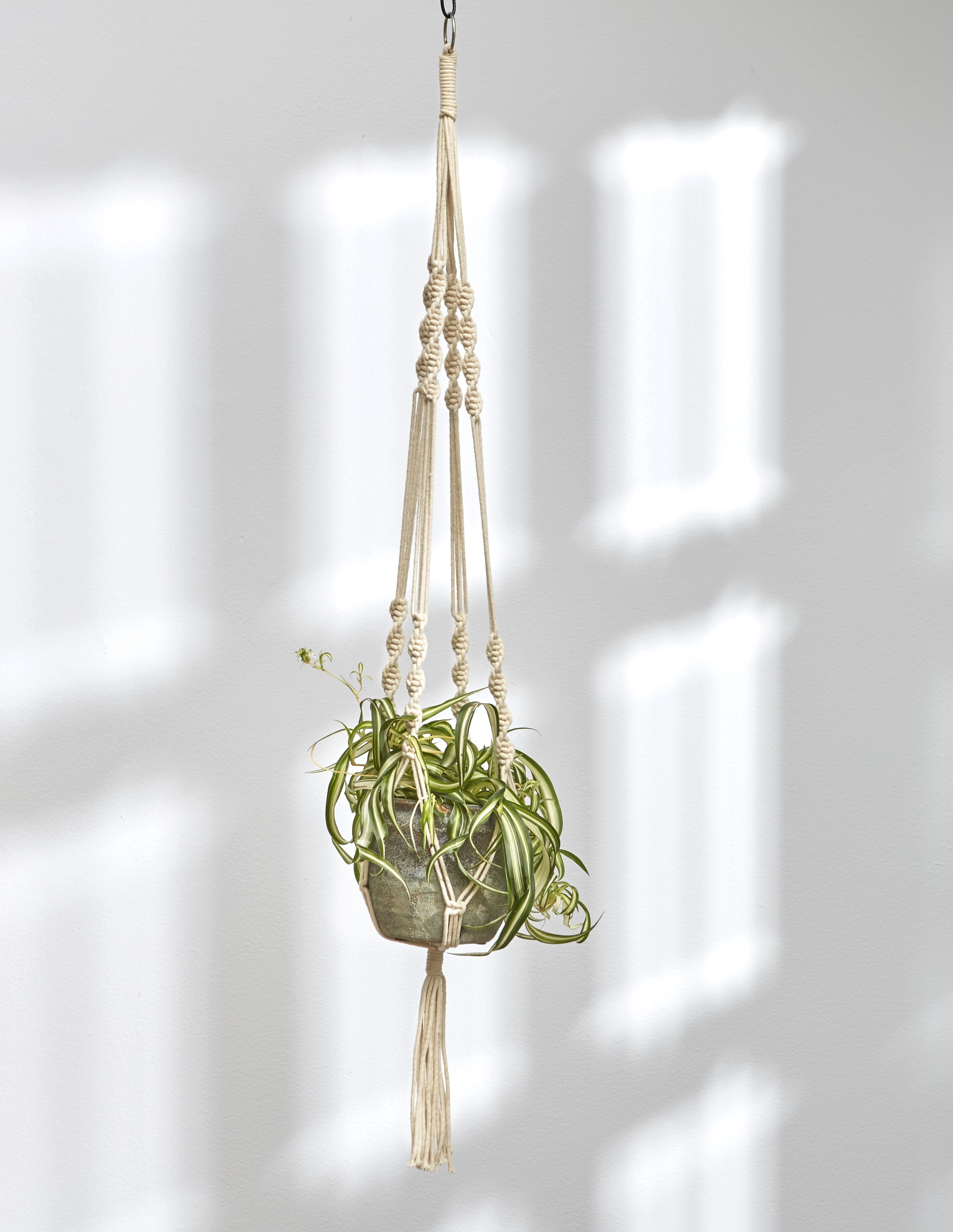 Macrame Plant Hanger Indoor Pot Holder with Boho Hippy