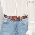 thumbnail image 4 of JASGOOD Multicolor Belt for Women Boho Waist Belt with Square Buckle, 4 of 10