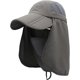 thumbnail image 1 of Gorra de Sol Gris Oscuro para Mujeres Hombres Anti-UV Sombrero de Pescador Transpirable Protección de Verano Cuello Cara Cuello Senderismo Ciclismo Montaña Viaje Tour Tamaño 58-60 CM Suave Ligero Tama, 1 of 5