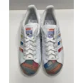 thumbnail image 3 of New Ad-id-as Superstar White Blue Orange Shoes Sneakers Men's Size 8, 3 of 6