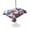 White Dark Blue, variant on Outdoor Tablecloth with Umbrella Hole for Patio/Picnic/Party/Camping, Independence Day Gnomes Waterproof Table Cloth Rectangle Table Cover Washable, Red Blue Floral Gray Wood (54"x 80")