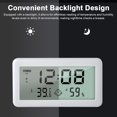 thumbnail image 3 of ABS Digital Thermometer Hygrometer with Backlight - Accurate Temperature (-50~70℃) & Humidity (10-99%RH) Monitor, Time/Date Display, Alarm, Hourly Chime - Versatile Stand/Wall-Mount for, 3 of 6