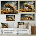 thumbnail image 4 of Designart "Geometric Portrait of a Busy Bee I" Animals Wall Art Living Room, 4 of 5