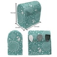 thumbnail image 4 of Turquoise Stand Mixer Cover, Blossoming Nature Theme Swirls Vortex Leaves Stalks and Dots Vintage Pattern, Kitchen Appliance Organizer Bag Cover with Pockets, 5 Quarts, Turquoise White, by Ambesonne, 4 of 4