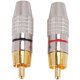 thumbnail image 3 of 20 piezas Conector de cable de bloqueo de audio y video en serie Enchufe RCA chapado en oro, 3 of 5