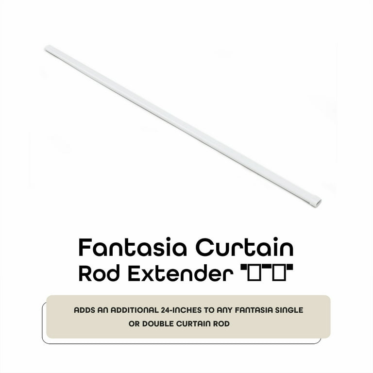 Achim Fantasia White Curtain Rod Extender 24