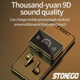 thumbnail image 5 of STONEGO TWS Bluetooth 5.0 Sports Earphones - Wireless Waterproof Noise Cancelling Earphones for Gaming and Music - with Charging Case - High-Fidelity Sound Quality and Deep Bass, 5 of 7