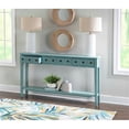 thumbnail image 3 of Pemberly Row Table Console Transitionnel en Bois, Bleu Sarcelle, 3 of 21