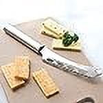 RADA Cutlery Cheese Knives, Pack Of 2 - Serrated Stainless Steel Blade With Forks, USA Made, Silver Aluminum Handle 2 thumbnail image