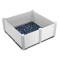 thumbnail image 1 of VEVOR Boîte de Mise Bas pour Chien 48 x 48 x 18.1 Po PVC avec Rails Tapis de Propreté pour Chiens Chiots, 1 of 9