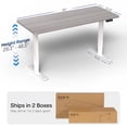 thumbnail image 6 of VIVO Electric 60” x 24” Stand Up Desk | Dark Gray Table Top, White Frame, 6 of 8