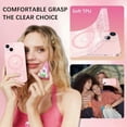 thumbnail image 4 of VENINGO Magnetic for iPhone 15 Case Clear Glitter, Compatible with Mag-safe, Tpu Transparent Shockproof Slim Bling Sparkly Bumper Cover Phone Case for Women Girls, Pink, 4 of 9