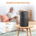 thumbnail image 3 of AIRROMI Air Purifier for Home Bedroom Covers 990 Ft² - Hepa 3-in-1 Filter, with Aromatherapy, Night Light & Timer, Remove Smoke, Pet Dander, Odor, Dust,A2001 Black, 3 of 10