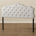 thumbnail image 5 of Bowery Hill Curved Shape Modern Fabric Tufted King Panel Headboard in Gray, 5 of 6