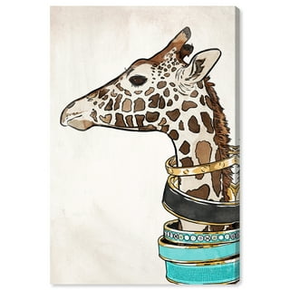 Giraffe Place CARDS or FOOD TENTS editable in brown yellow theme