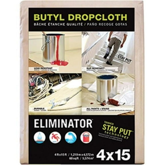 Trimaco 80328 Eliminator Drop Cloth 4 x 15 ft.