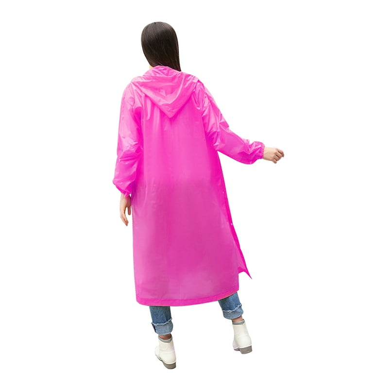 Clear pink cheap raincoat