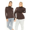 thumbnail image 2 of Stretch Is Comfort Women's Plus Oh so Soft Long Sleeve Mock Neck Top | Adult Xlarge-4x, 2 of 6