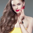 thumbnail image 3 of Pulsera Elegante REALSIGN flor oro rosa compatible con Apple Watch eslabones cubanos árbol de la vid, 3 of 6