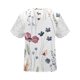 thumbnail image 4 of Camiseta Blusas elegantes con cuello en V para mujer Camisetas casuales de encaje Top básico suelto (Gris XL) Ygjytge Gris T XL para Mujer, 4 of 8