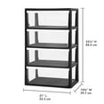 thumbnail image 2 of Sterilite Wide 4 Drawer Tower, Plastic Storage Organizer with Removable Clear Bins, Easy Assembly, No Tools Needed, Black, 2 of 8