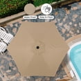 thumbnail image 2 of 7.5 FT Outdoor Patio Umbrella,Table Umbrella, Yard Umbrella, Heavy-Duty Round Market Umbrella with 6 Sturdy Ribs, Push Button Tilt and Crank for Garden Deck Backyard Pool, Tan, 2 of 7