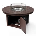 thumbnail image 4 of WestinTrends Helios 47" Modern Outdoor 55,000 BTU Patio Propane Round Fire Pit Table (Rocks Not Included), Dark Brown, 4 of 14