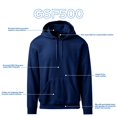 thumbnail image 4 of Sudadera con capucha Gildan para adulto SoftStyle GSF500 negra XL, 4 of 6