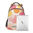thumbnail image 7 of FORMRS Kids School Backpack Elementary Student Unisex Travel Bookbag with Reflective Stripes, Pink Floral Orange, 7 of 7