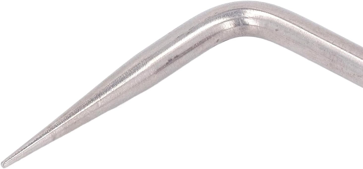 ABPETE Weld Seam Crochet, 6mm Diameter Wood Handle Hot Welding Crochet High Speed Steel Seam Tester Seam Needle for Roofing PVC TPO EPDM, WeldingAccessory
