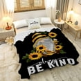 thumbnail image 6 of Be Kind Gnome Blanket Lightweight Warm Cozy Soft Fuzzy Flannel Fleece Throw Travel Outdoor Home Decor Small Blanket Gift for Pets 50"x40" S for Kids, 6 of 6