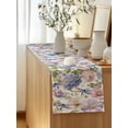 thumbnail image 5 of Table Runner 72 Inches Long for Kitchen Dining, Spring Flowers Dresser Scarf Farmhouse, Dining Table Decorations for Wedding/Parties, Watercolor Floral Dragonflies Vintage 13 x 72 In, 5 of 8