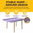 thumbnail image 4 of Purple Lavender Table Cloths for 3 Foot Rectangle Tables, Spring Watercolor Wild Flowers Plant Patio Waterproof Elastic Fitted Tablecloths, Washable Rectangular Table Cover for Camping, 4 of 8