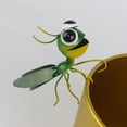 thumbnail image 2 of Metal Yard Art Cute Bee Garden Decor for Desktops Decorations Outside Pot Hugger Lawn Ornaments Or Patio Decor, Yellow, 2 of 3