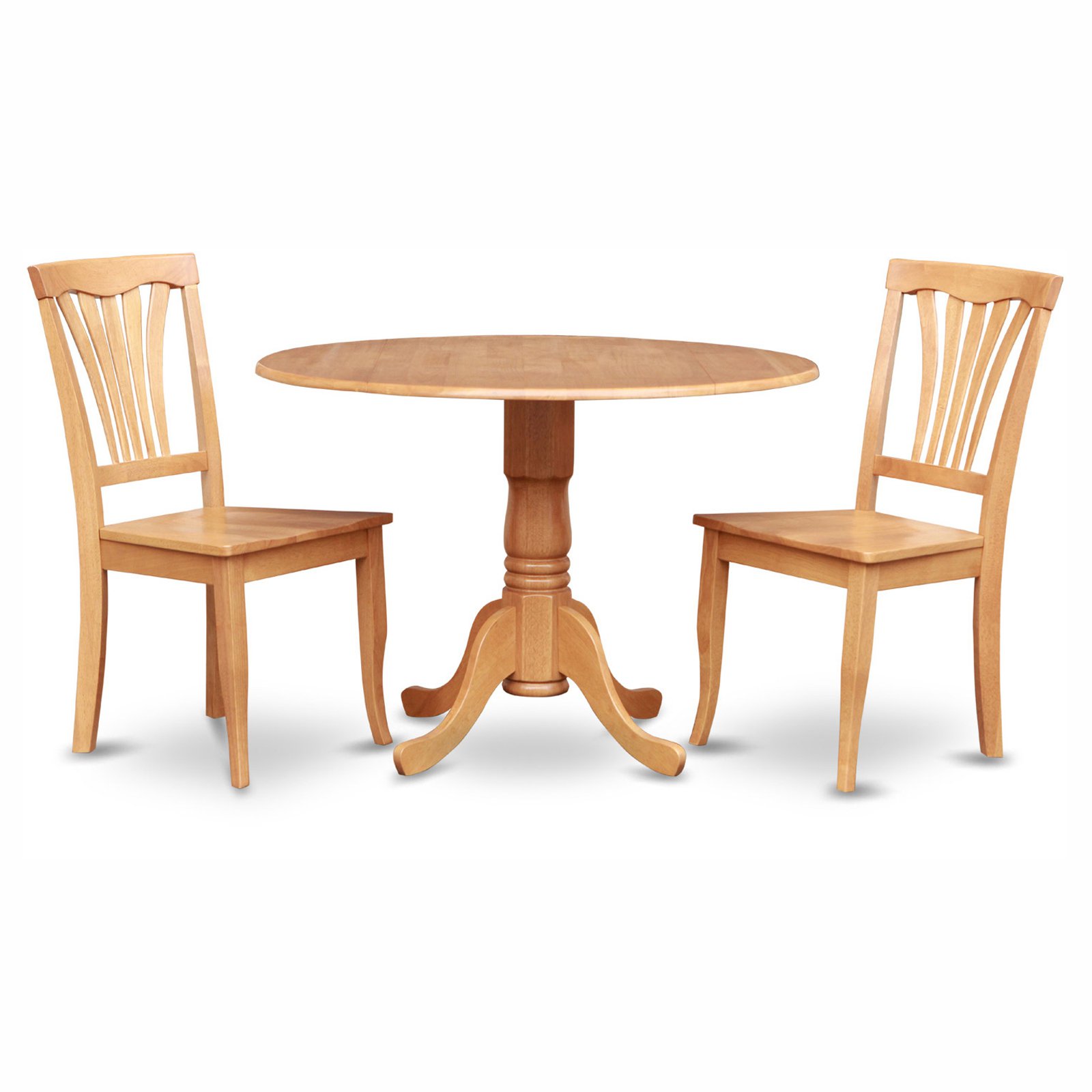 East West Furniture Dublin 3 Piece Round Dining Table Set with Avon