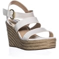 thumbnail image 1 of Womens Steve Madden Valery Platform Wedge Sandals, White Patent, 10 US, 1 of 6