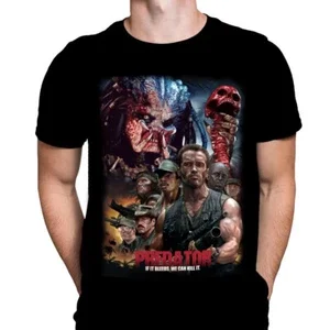 RARE Predator - If It Bleeds - Classic Horror Movie Art - T-Shirt by Peter Panayis