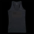 thumbnail image 1 of Tonal Flag Womens Graphic Tank Top, Black - Small, 1 of 1