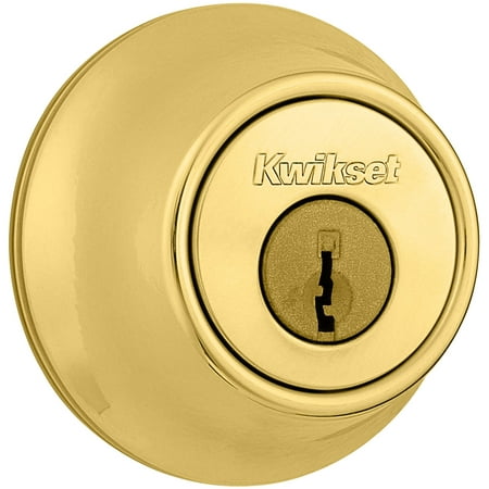 Kwikset Polished Brass Bx 1cyl Deadbolt 660 3 RCAL RCS (Best Door Locks And Deadbolts)